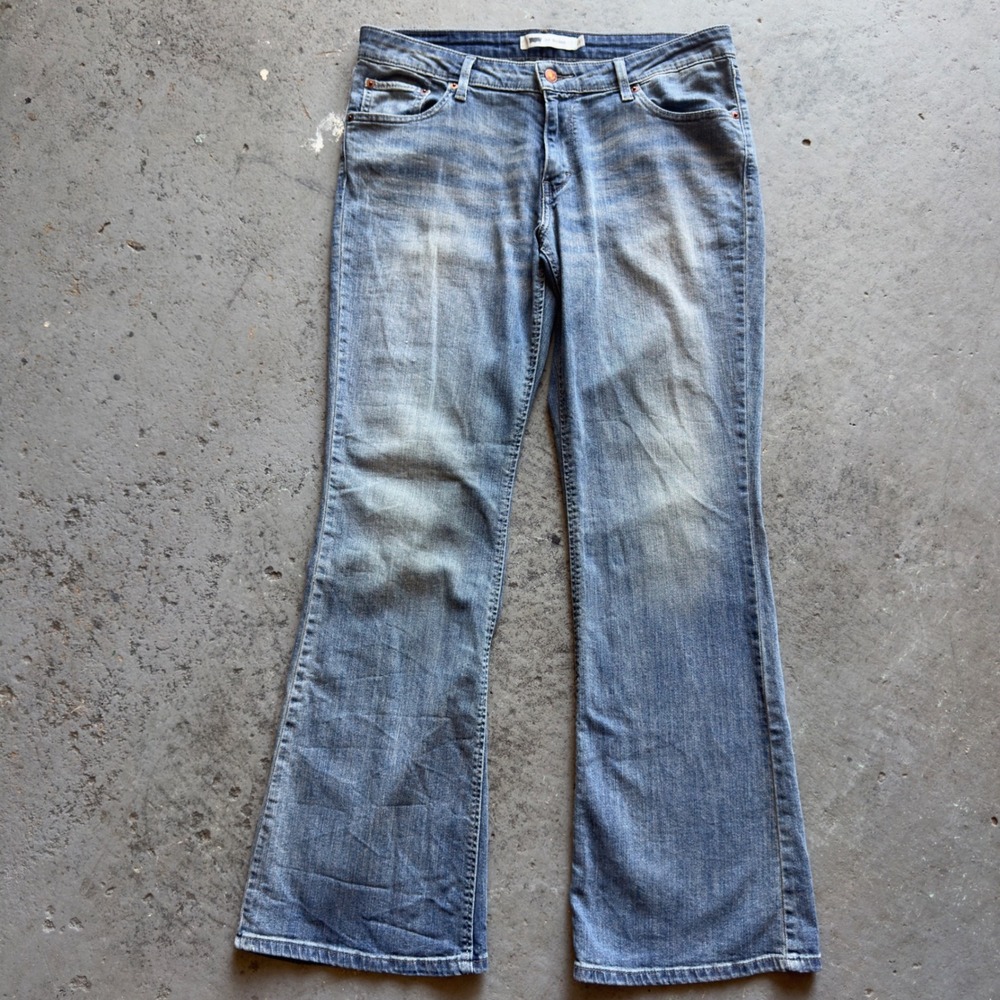 Levis 518 Superlow Bootcut Jeans Womens 13 Medium Wash Blue Denim Y2K